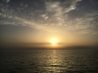 sunset in the sea