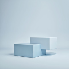 Mockup podium, exhibition room for product presentation, ed render, 3d illustration