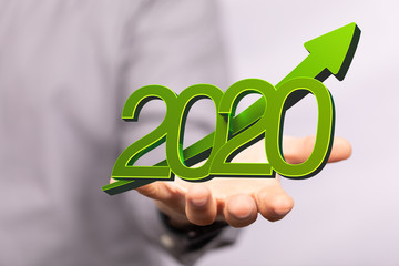 the 2020 business year up goals and success illustration