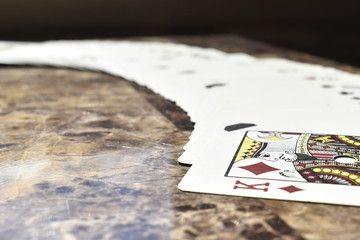 Naklejka premium King on Top of the Deck