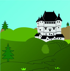 Medieval castle icon