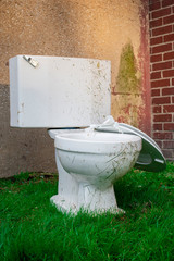 Discarded toilet
