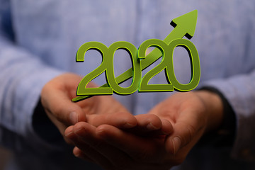 business year 2020 up goals and success illustration