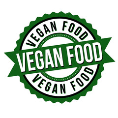 Vegan food label or sticker