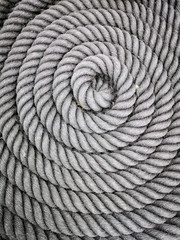 Super close up of a thick rope