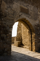 The main gate of the Genoese fortress in Sudak, XIV century, Crimea.