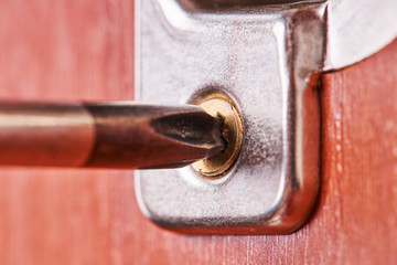 repairman wooden furniture adjusting. housing assistance concept. person using work tool to assembly or fixing furniture. domestic life. diy concept