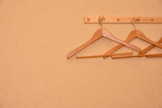 Hangers on wall