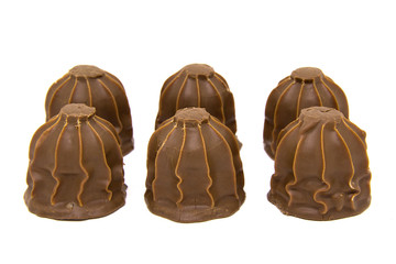 Marshmallow with chocolate (teta de nega) Brazilian typical sweet.