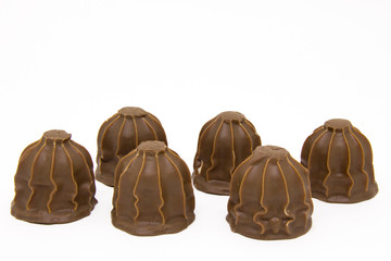 Marshmallow with chocolate (teta de nega) Brazilian typical sweet.