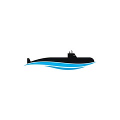 military submarine logo vector icon illustration