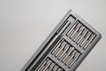 set of screwdriver heads consisting of PH, SL, torx