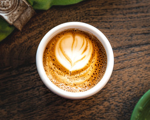Coffee with Latte Art Heart