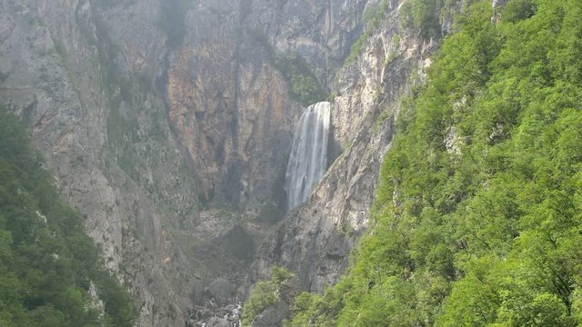 waterfall in the mountains, Boca waterfall In Slovenia