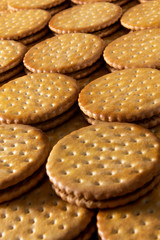Stunning Round sweet cookies filled with tasty chocolate cream