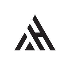 Letter AH logo template