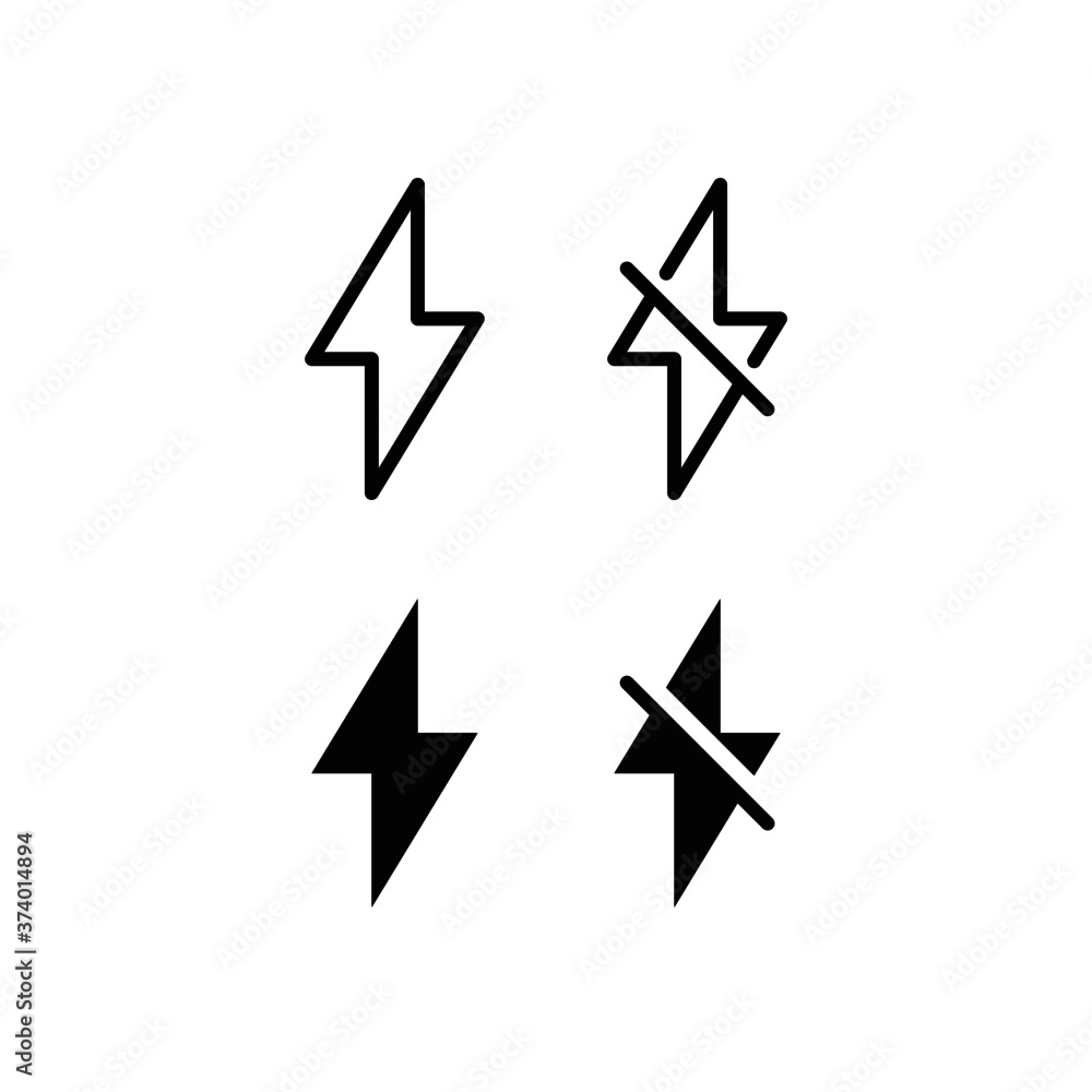 Aufkleber flash and not flash icon set vector eps