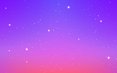 Obraz premium Space background. Color cosmos with stardust. Magic starry galaxy. Infinite universe with milky way. Cosmic texture with shining stars. Bright cosmos design. Vector illustration