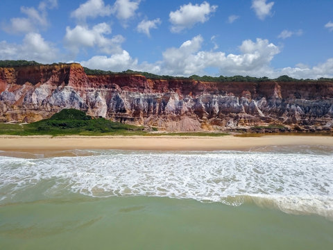 Cliffs of Gunga beach, Alagoas state, Brazil