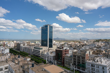 Bird eyes view of Tunis is the capital and the largest city of Tunisia.