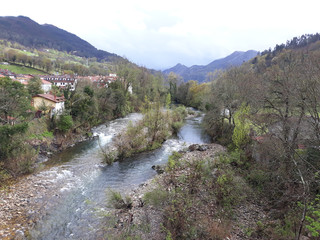 Sella river splitted in Asturias