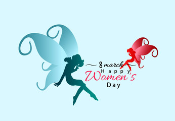 Happy women's day, International Women's Day events are held worldwide on March 8. Various women, including political, community, and business leaders. vector