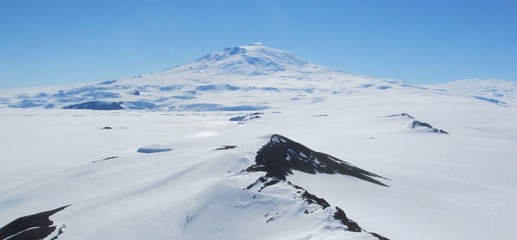 Mount Erebus from Castle Rock Antarctica near McMurdo Station
