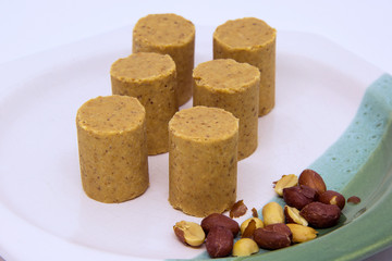 Pacoquinha. Brazilian traditional peanut candy.