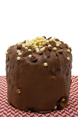 Chocolate panettone. Panettone is the traditional Italian dessert for Christmas