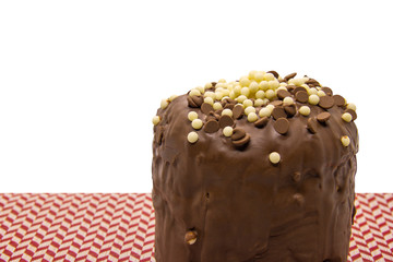 Chocolate panettone. Panettone is the traditional Italian dessert for Christmas