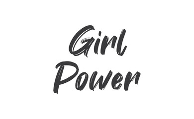 Fototapeta premium Girl power quote lettering. Calligraphy inspiration graphic design typography. Hand written card. Simple vector Female sign.