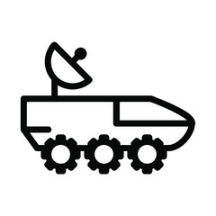 moon car icon or logo in  outline
