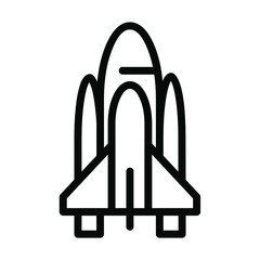 rocket set icon or logo in  outline
