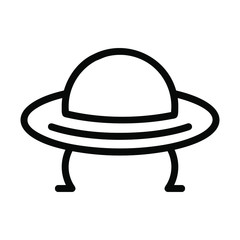 ufo icon or logo in  outline
