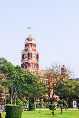 Fototapeta na wymiar Myanmar cultural and historical heritage, cities and architecture, Yangon, Burma