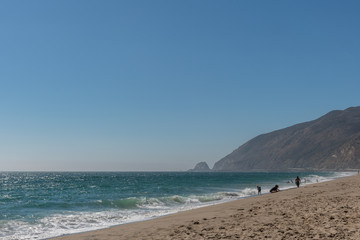Fototapeta na wymiar Scenic Point Mugu vista on a beautiful sunny summer day, Southern California