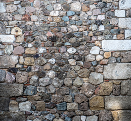 Full frame of stone bricks