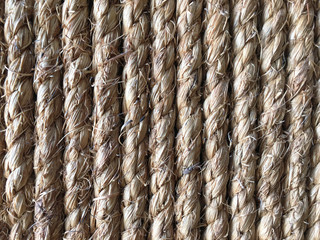 close-up view of brown rope textured background