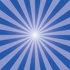 Fototapeta premium Blue sunburst recto backdrop. Sapphire blue rectangular background. Strips vector illustration. Blue sunbeam background design for various purposes.