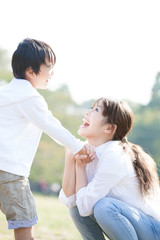Fototapeta premium 親子ポートレート