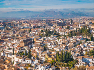 Fototapeta na wymiar Panoramic view of Granada City