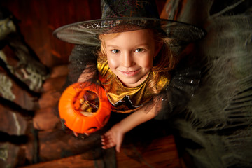 girl in witch costume