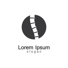 Spine logo template vector icon