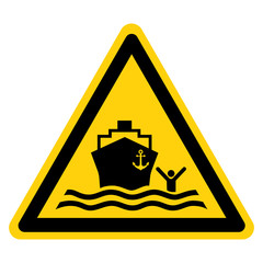 Warning Boating Area Symbol Sign, Vector Illustration, Isolate On White Background Label. EPS10