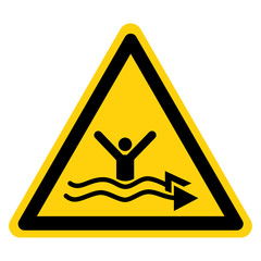 Warning Strong Current Watch Out Symbol Sign, Vector Illustration, Isolate On White Background Label. EPS10