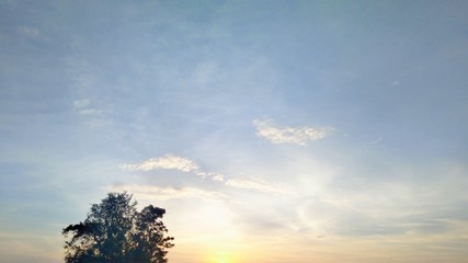 sunset in the clouds