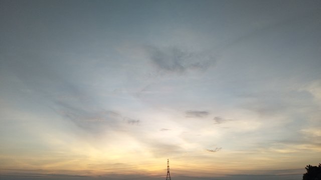 sunset over the city