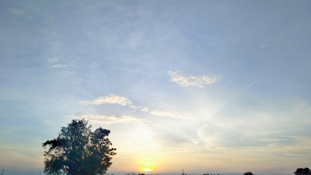 sunset over the lake