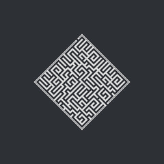 Maze labyrinth emblem