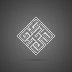Maze labyrinth emblem